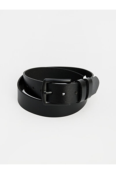 LC Waikiki Lcw Accessories Black Plain Men's Belt with Nevavm Difference