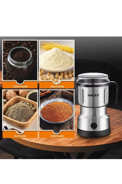 HALEY Haley Hy-2109A 300W 500g Large Capacity 10S Fast Grinding Electric Coffee Grinder Stainless Steel Spice and Grain Grinder