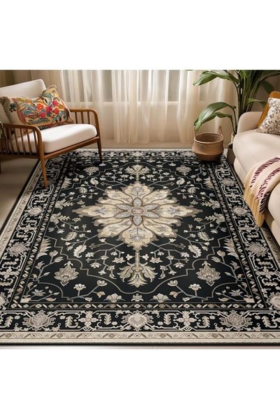 GENERAL AstroFly Area Rugs Floral Vintage Medallion Carpet for Living Room Be...