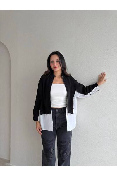 VIORA FASHION Design Zippered Cardigan