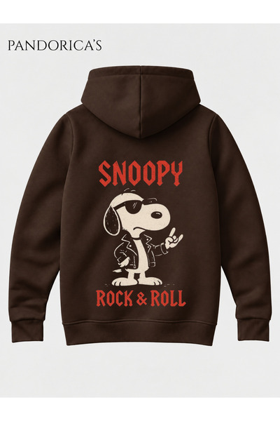 PANDORICA SERIA ROCK DESIGN SNOOPY ROCK&ROLL Imprimat pe spate 100% bumbac 3 ...