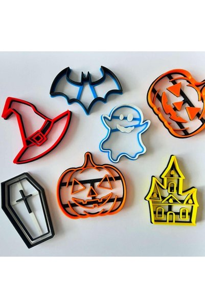 Craftelle Set of 12 Halloween Themed Special Design Cookie and Dough Molds