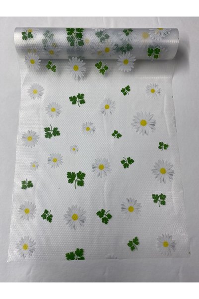 yek home tekstil evinizin her yerinde لفافة بطانة رفوف مقاومة للانزلاق بتصميم ديزي، مقاس 2-3-5-10 متر × 45 سم، غطاء رف شفاف بنمط ديزي للخزانة الداخلية للثلاجة