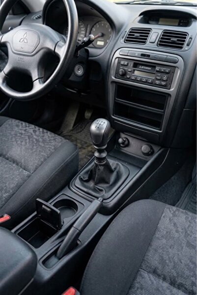 KeyRoN مقبض ناقل الحركة من الجلد باللون الرمادي من Mitsubishi Carisma Gray Sh...