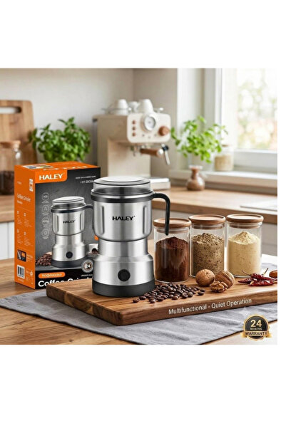 HALEY Haley Hy-2109A 300W 500g Large Capacity 10S Fast Grinding Electric Coffee Grinder Stainless Steel Spice and Grain Grinder