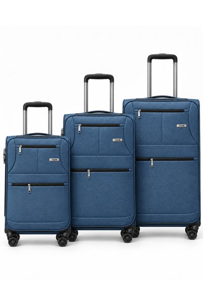 Generic Brand Fabric Luggage Set 3 Pieces – 20, 24 & 28 Inch Softside Trolley...