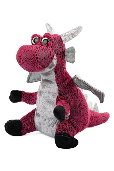 Amek Toys Dragon de pluș cu aripi și cornițe, 22 cm - Verde