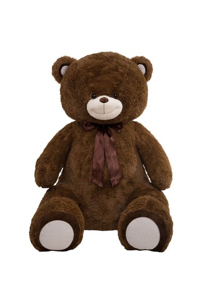 Amek Toys Ursuleț de pluș jumbo în poziție șezândă, 120 cm - Maro
