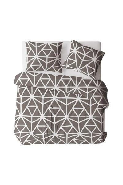 Karo Fata de perna Bark 50x60 gri inchis alb geometric 376N 1519E Bielawa