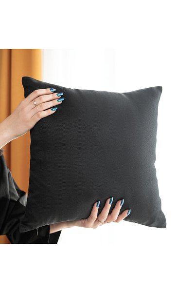 Markizeta Fata de perna decorativa, Poliester, 40x40cm, Negru
