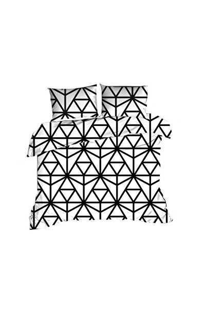 Karo Fata de perna 40x40 1427N triunghiuri albe negre Classic E24