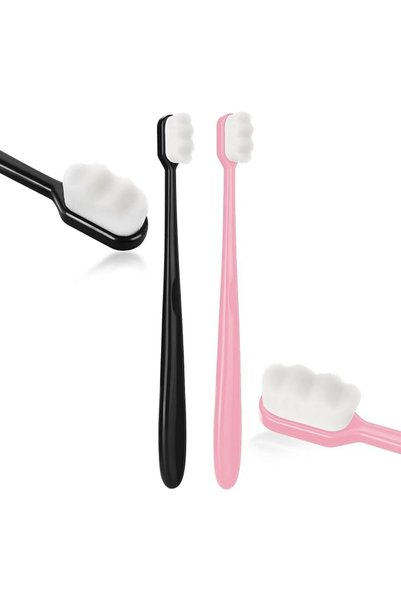 TERRIFI 2 Pack Extra Soft Micro Nano Toothbrushes, Manual Brush with 20,000 F...