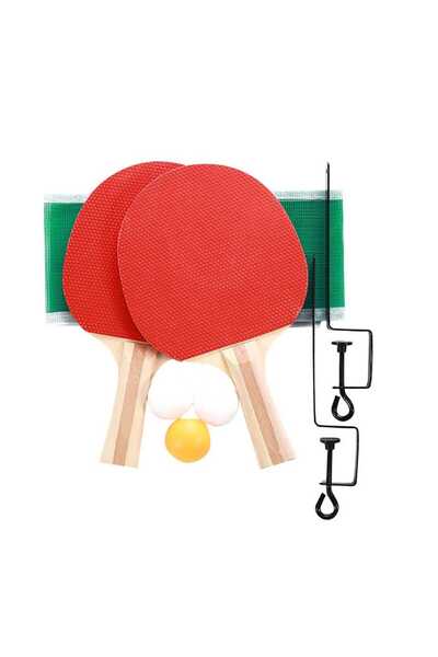 More Set Palete de Ping-Pong 3 Mingi + Plasă, Enrgoss