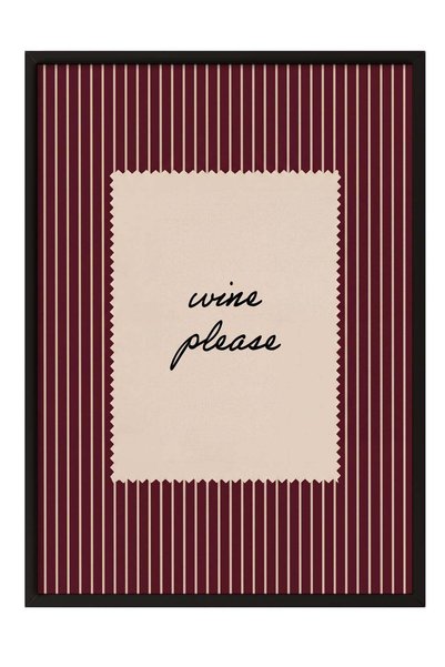 Postifull Αφίσα «wine please» – Πίνακας με μαύρο πλαίσιο Αρ. 160250