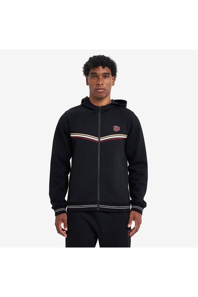 Lescon Siyah Erkek Fermuarlı Kapüşonlu Sweatshirt 26N-1130