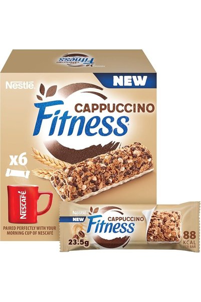 DHZ fitness فيتنس نستله كابتشينو بار حبوب الإفطار 23.5 جرام (6 أعمدة)