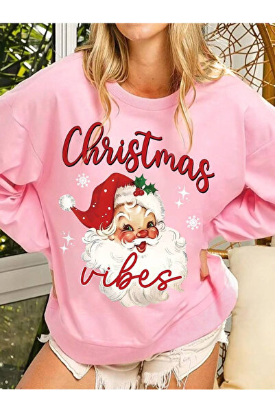 OVER HEAD Women's Christmas Vibes Crew Neck Sweatshirt