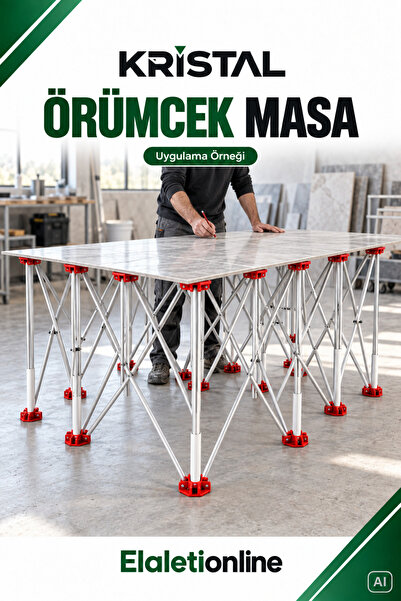 Kristal ÖRÜMCEK MASA, SERAMİK TEZGAHI 75X120X300 CM KULLANIM ALANI