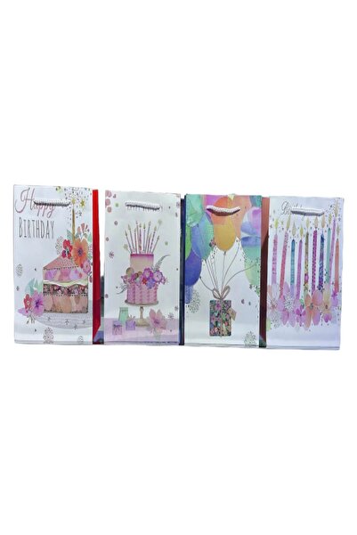 EN GROSS Happy Birthday Gift Bags Size L 44x32x12cm, Mry 13-24