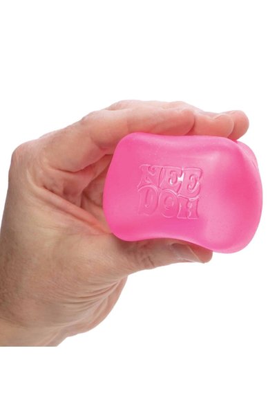 Needoh Jucărie anti-stres squishy cub plăcut, Schylling, Roz, Textură solidă ...