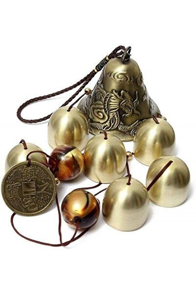 Generic Wind Chimes Bronze Bells with Lucky Coin Garden Decor