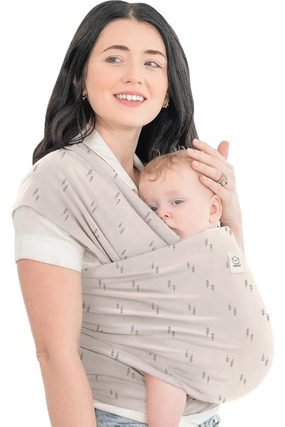 KeaBabies حمالة أطفال أصلية، بتصميم زهور الأقحوان الوردية، مريحة، قابلة للتعد...