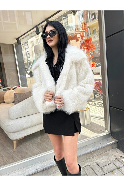Elit Butik Palton alb Kurk