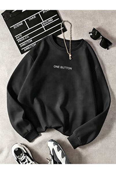 one button Hanorac unisex pentru femei/bărbați, cu imprimeu mini, premium, cu...