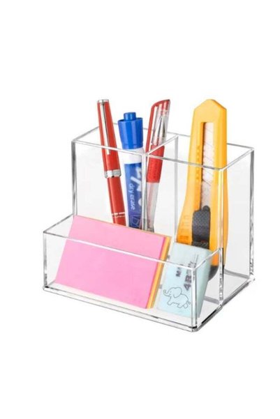 Generic Pen Holder for Desk, Clear Acrylic Pencil Holder for Desk, Marker Hol...