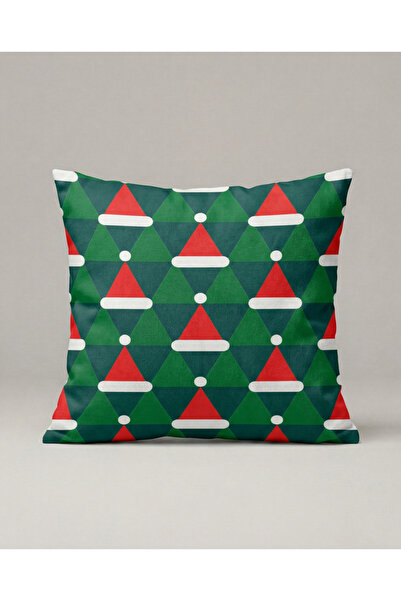 viki concept Green Santa Hats Patterned Cushion Cover 354 – Santa Hats Design...