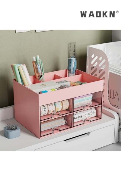Generic WAOKN Desk Organizer with Drawer, Office Desktop Organizer Stationary Organizer Desktop Pen Pencil