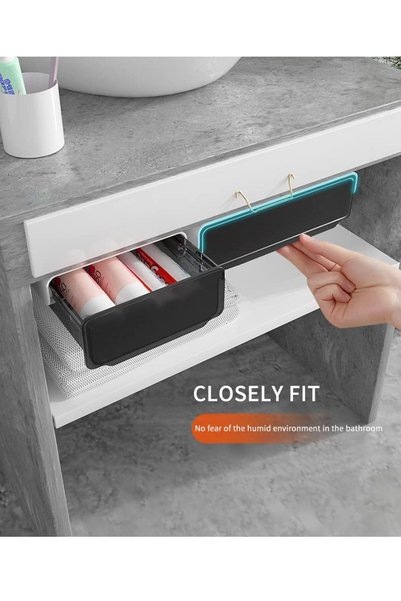 Generic jaexest Under Desk Drawer, Attachable Under Desk Storage, Hidden Self-Adhesive Desk Drawer