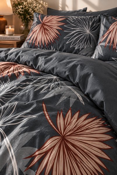 Cottessia Home Patterned Double Duvet Cover Set |   Cotton |   200X220 cm Duvet Cover, 2 Pieces 50X70 cm Pillowcases