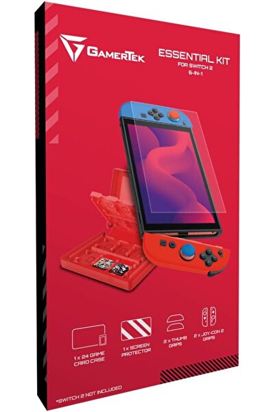 Gamertek Essential Kit for Nintendo Switch 2 – 6-in-1 Starter Pack with Game ...