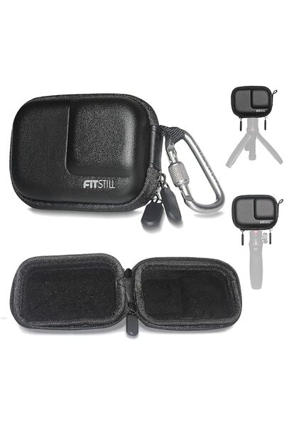 FiTSTILL Black PU Mini Carrying Case for DJI Osmo Action 6/Action 5 Pro/Actio...