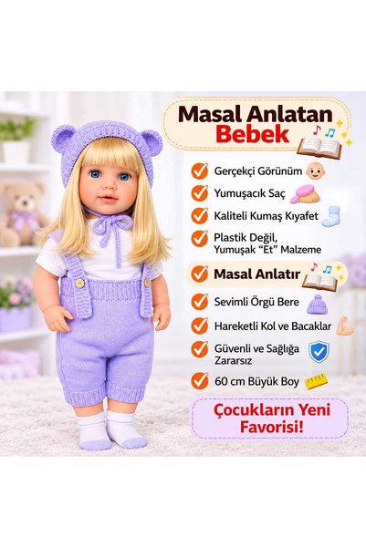 ELITE by Seba 60 Cm Trikolu Masal Anlatan Defne bebek (et bebek)