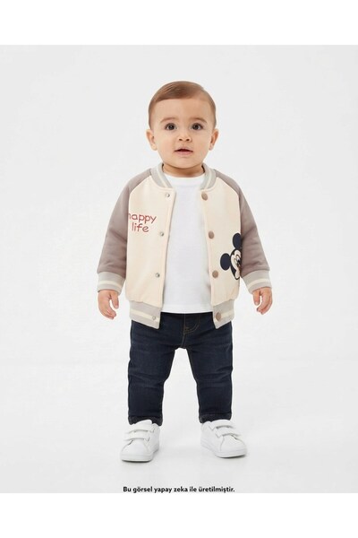 Egelite Baby Boy and Girl 1-2-3 Years Old, Mickey Printed Thick 3-Strand Rast...