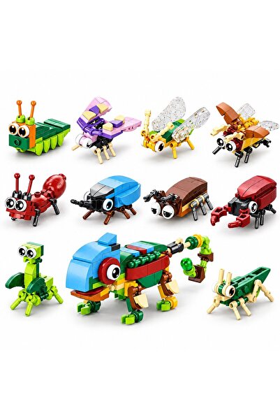 Flippy Set de Constructie, Flippy, Model Insecte 10 in 1, 310 Piese, 10 Model...