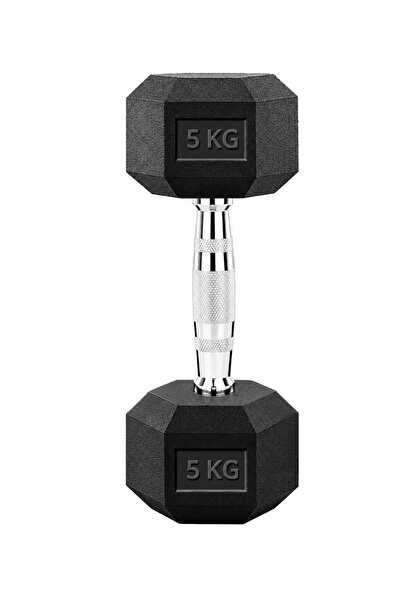 Fitness World 5kg Iron Dumbbells, Fitness Iron Dumbbells 5kg, Hexagonal Hand ...