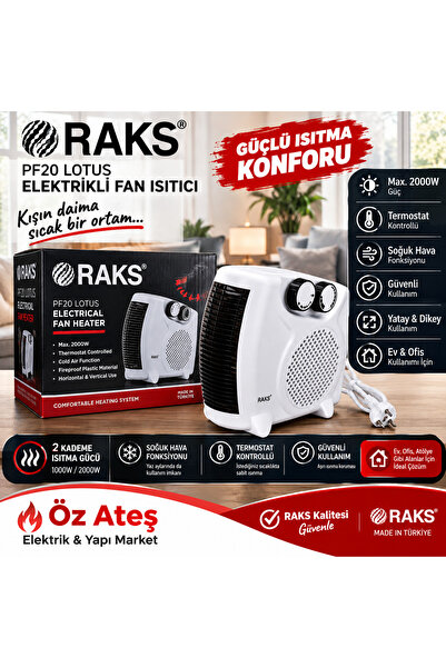 PF20 Lotus Elektrikli Fan Isıtıcı – 2000W