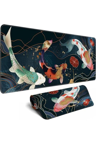 GENERAL Redragon Skull Mouse Pad Japanese Ukiyo-e XL Anime Big 31.5x11.8 in D...