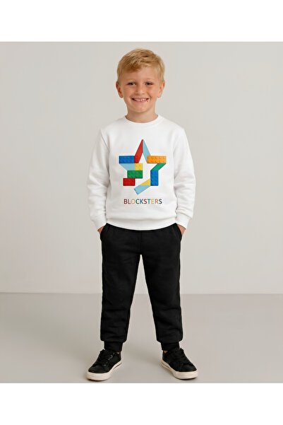 LİTTLE TORTOİSE SET DE PANTALONI ȘI BLUZĂ CU 3 ȘERȚE CU MODEL STELE LEGO PENT...
