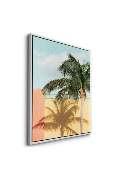 Jasmine Art Retro Palm Tree Nature Wall Art | Portrait Framed Canvas Print | Luxury Modern Botanical Decor for Living Room