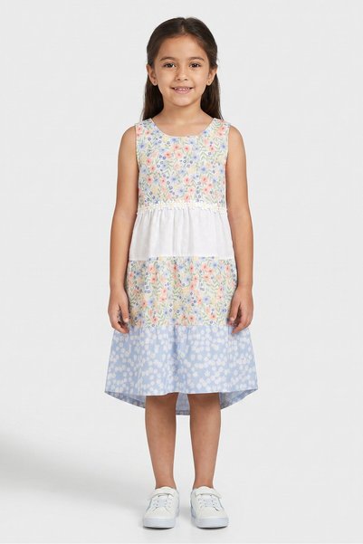 Penelope Mack Kids Girl Floral Print Sleeveless Dress, Multicolor