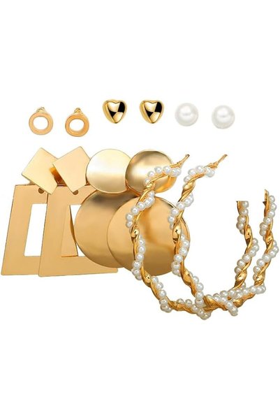 Shining Diva Fashion Combo Set Latest Stylish Stud Earrings for Women and Girls
