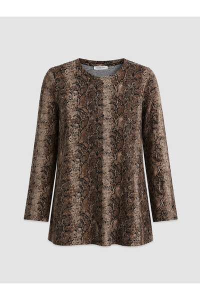 LC Waikiki Two Mt Shop Quality Lcw Grace Brown Patterned Standard & Regular L...