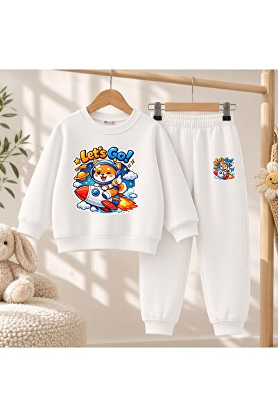 playwear Timski dukserica Letsgo sa printom za devojčice i dečake, okrugli izrez