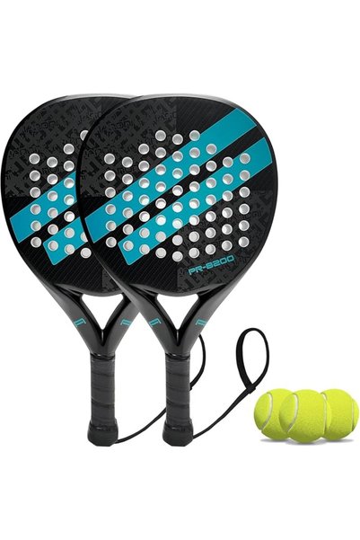 Ianoni Paddle Tennis Racket Carbon Fiber Surface with EVA Memory Flex Foam Co...