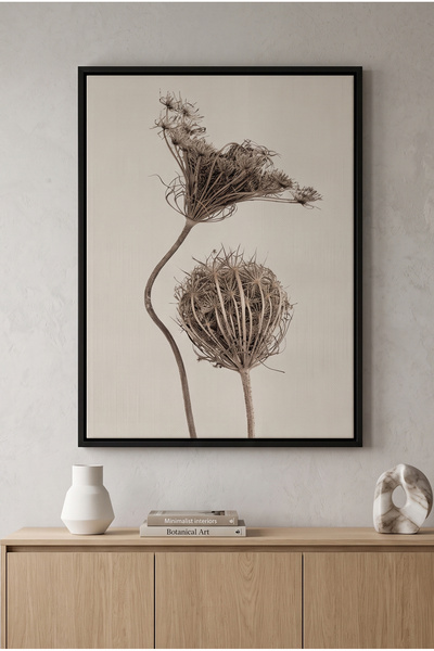 Jasmine Art Abstract Beige Nature Still Life Nature Wall Art | Portrait Frame...