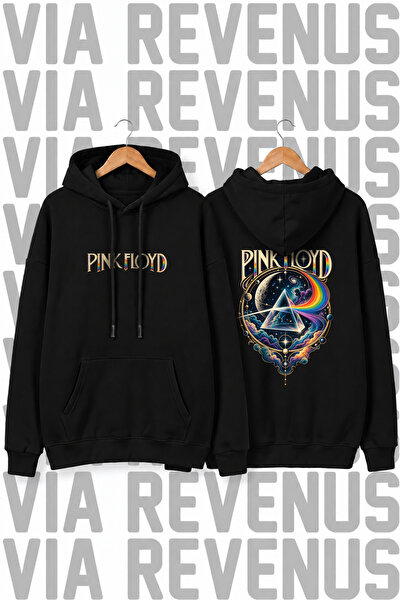 Vordevia Pink Floyd majica sa kapuljačom širokog kroja, unisex, sa printom